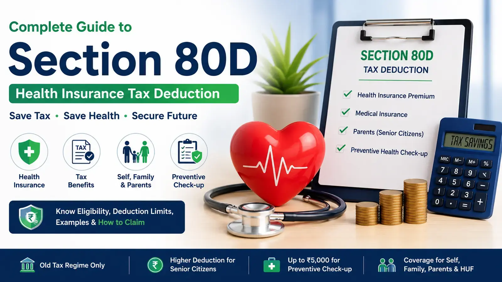 Section 80D health insurance tax deduction guide for individuals and families