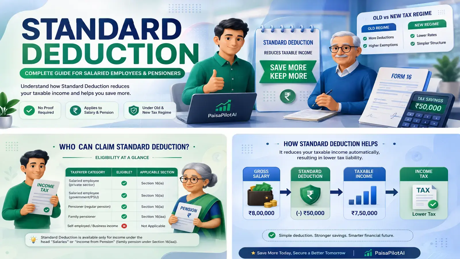 standard deduction guide featured Standard Deduction in India guide for salaried employees and pensioners